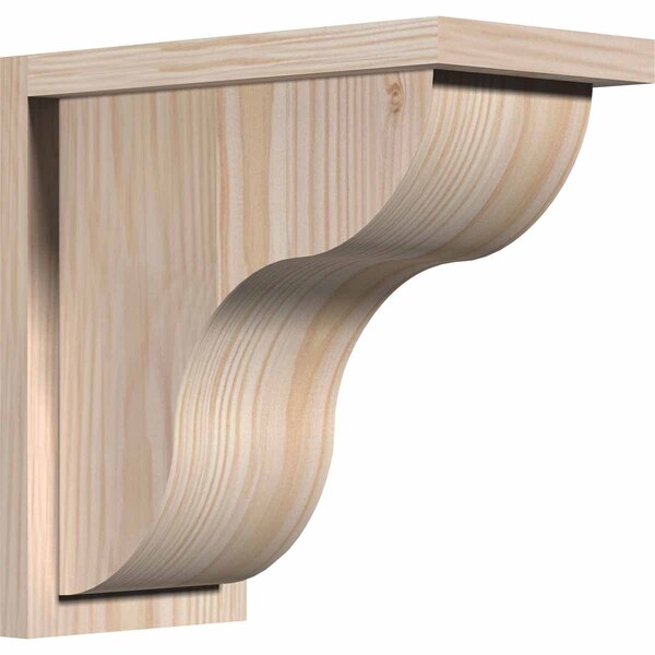 Ekena Millwork Carmel Smooth Corbel w/Backplate, Douglas Fir, 7 1/2"W x 14"D x 14"H COR08X14X14CAR01SDF - main
